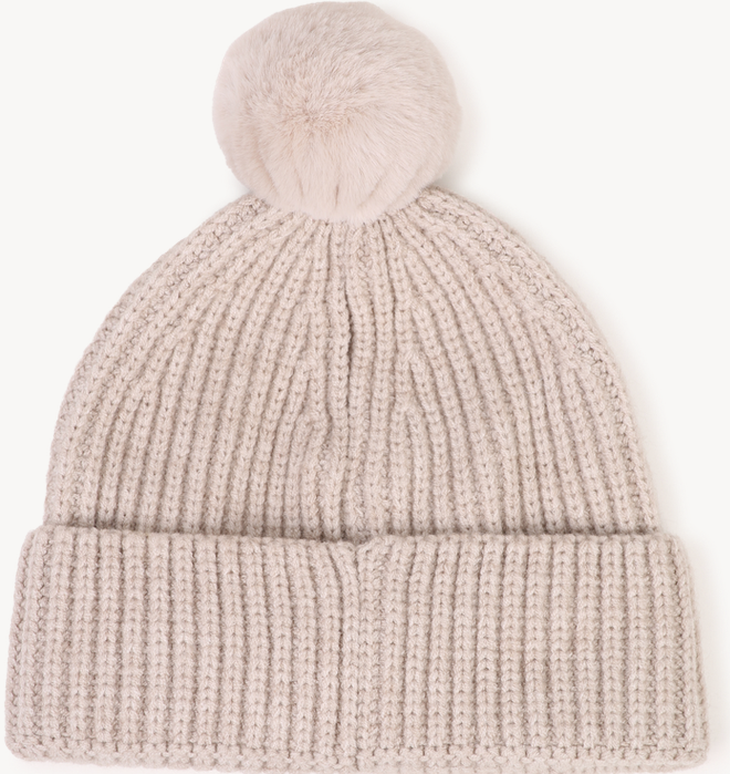 Bonnet en tricot ecru chiné babyboy Boss H26
