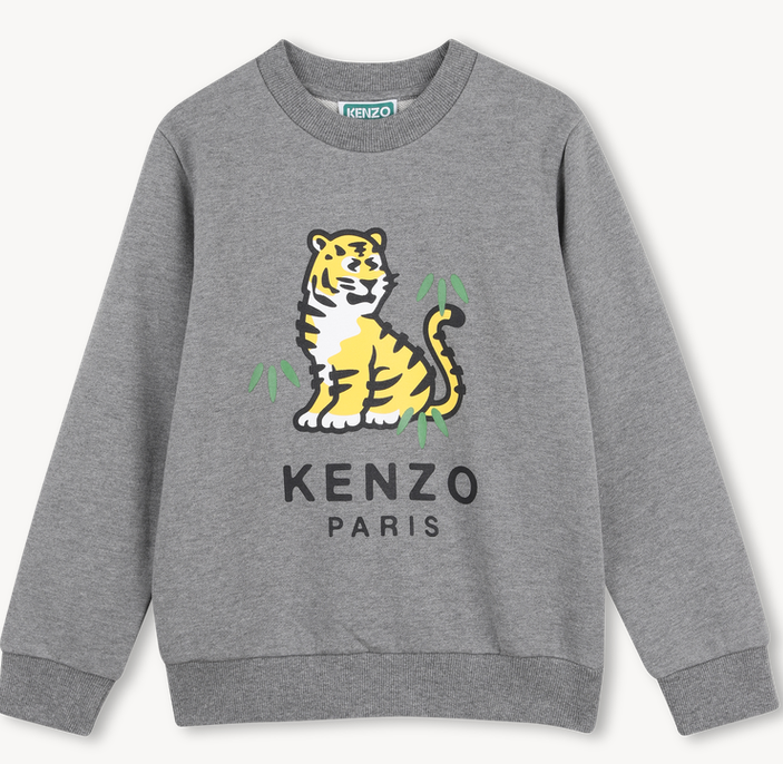 Sweat-shirt gris chiné garçon Kenzo H26
