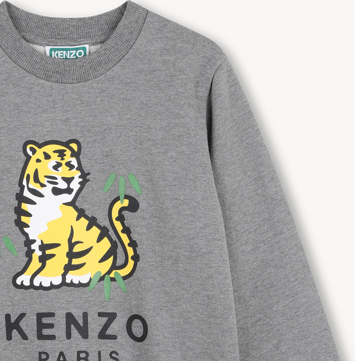 Sweat-shirt gris chiné garçon Kenzo H26