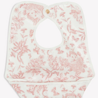 Bavoir toile de jouy rose enduite Tartine et Chocolat