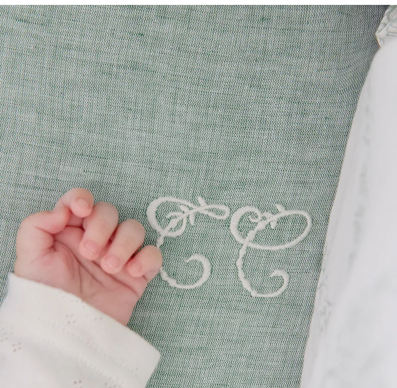 Drap housse feuillage vert Tartine et Chocolat