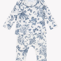 Pyjama deux pièces toile de Jouy marine unisexe Tartine et Chocolat