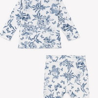 Pyjama deux pièces toile de Jouy marine unisexe Tartine et Chocolat