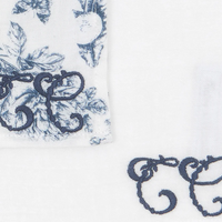 Lot de deux langes Toile de Jouy marine Tartine et Chocolat