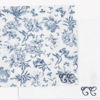 Lot de deux langes Toile de Jouy marine Tartine et Chocolat