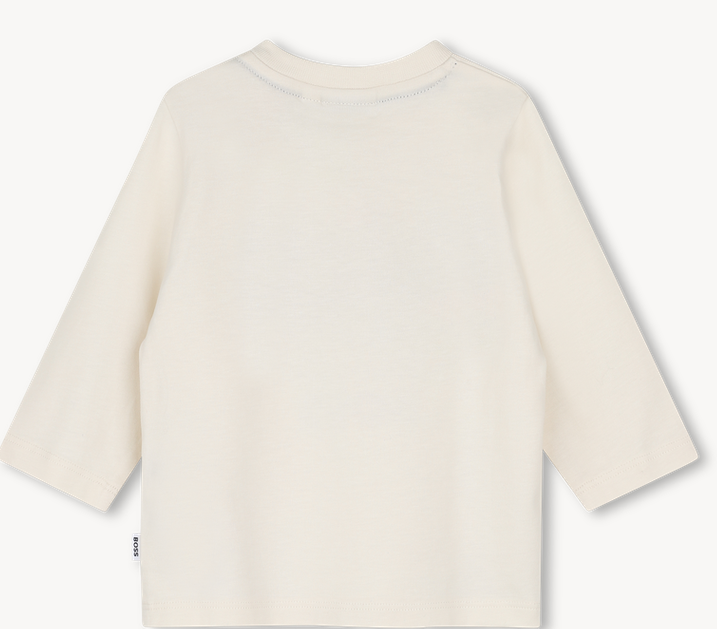 Tee-shirt manches longues ivory babyboy Boss H26
