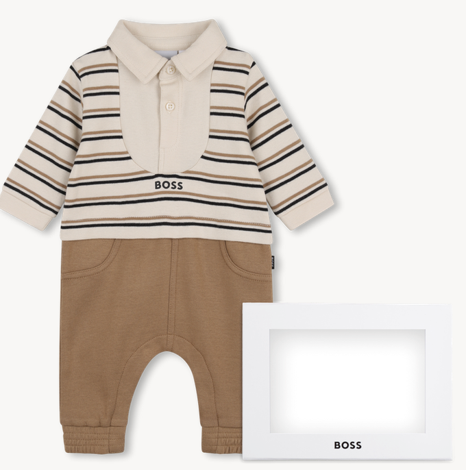 Combinaison manches longues new beige babyboy Boss H26