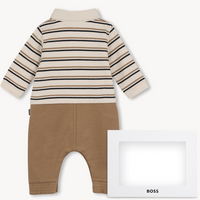 Combinaison manches longues new beige babyboy Boss H26