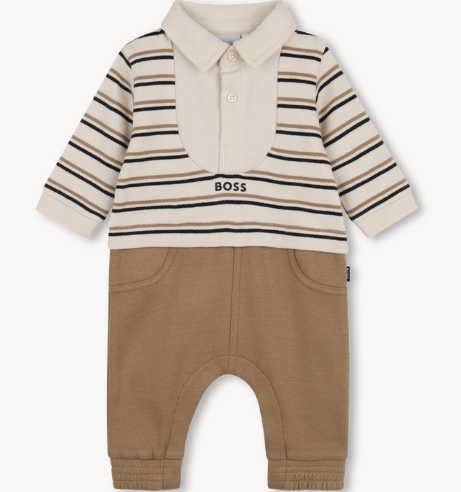 Combinaison manches longues new beige babyboy Boss H26