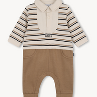 Combinaison manches longues new beige babyboy Boss H26