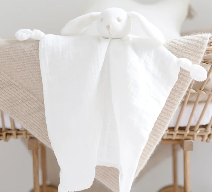 Doudou Augustin le Lapin coton bio écru Tartine et Chocolat