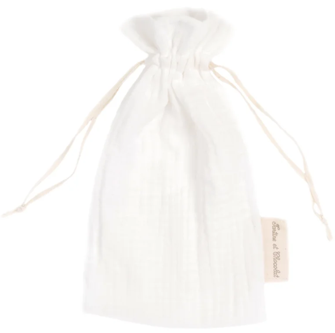 Doudou Augustin le Lapin coton bio écru Tartine et Chocolat