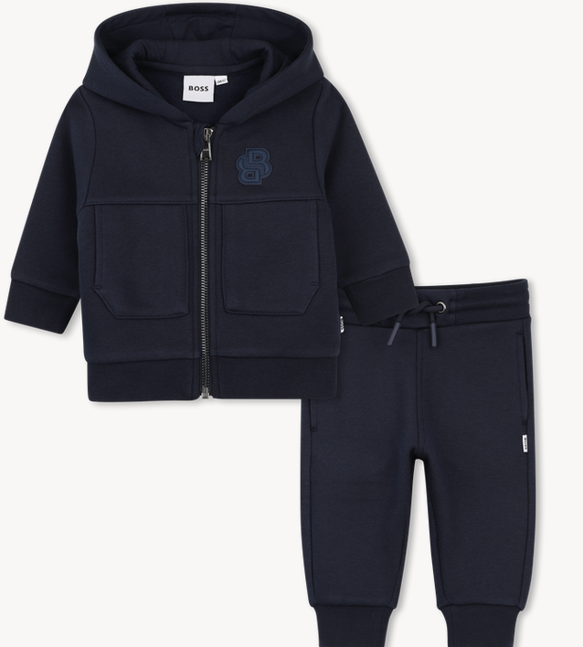 Ensemble cardigan et pantalon bleu cargo babyboy Boss H26