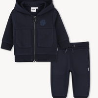 Ensemble cardigan et pantalon bleu cargo babyboy Boss H26