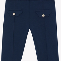 Pantalon avec poches festonnées marine babygirl Tartine et Chocolat H26