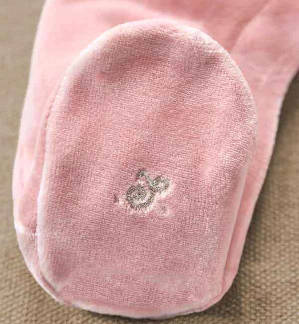 Pyjama en velours col volanté pêche babygirl Tartine et Chocolat