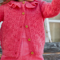 Cardigan Corolle en laine rose babygirl Bonton H26