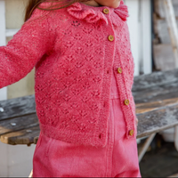 Cardigan Corolle en laine rose babygirl Bonton H26