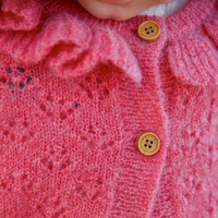 Cardigan Corolle en laine rose babygirl Bonton H26