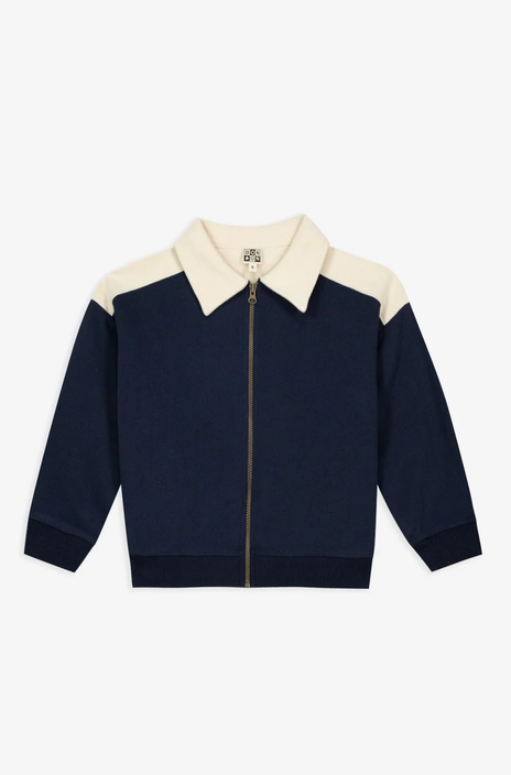 Ensemble gilet et jogging prime en coton navy babyboy Bonton H26