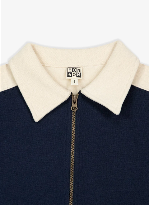 Ensemble gilet et jogging prime en coton navy babyboy Bonton H26