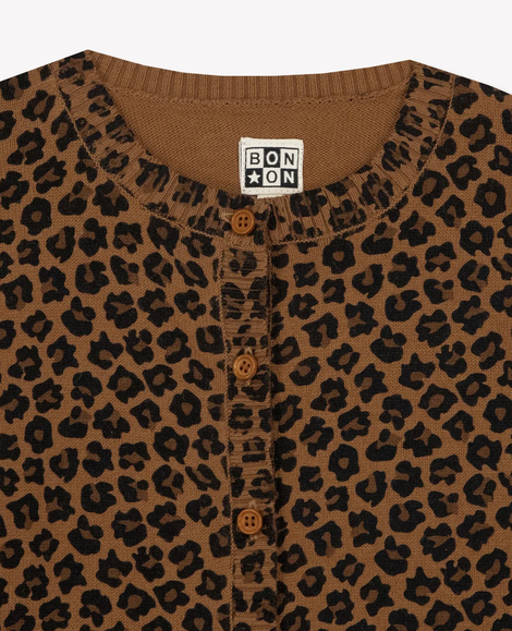 Cardigan Lilou léopard fille Bonton H26