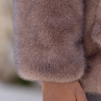 Manteau imitation fourrure beige moyen fille Tartine et Chocolat H26
