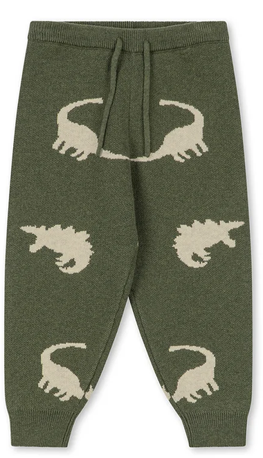 Ensemble pull et pantalon en laine kaki garçon Konges Slojd H26