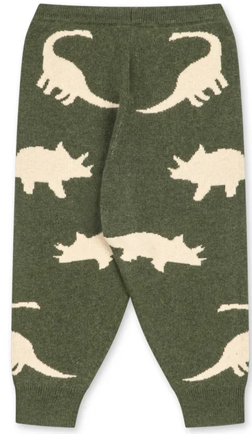 Ensemble pull et pantalon en laine kaki garçon Konges Slojd H26