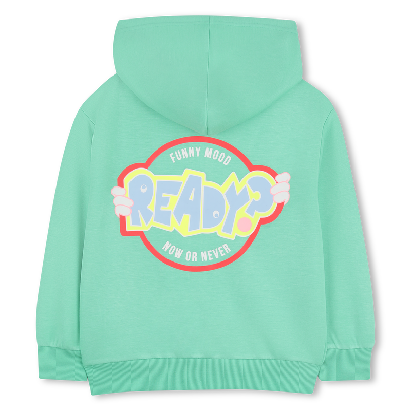 Sweat zippé à capuche verte garçon Billieblush E26
