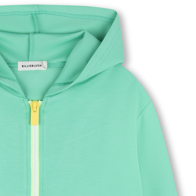 Sweat zippé à capuche verte garçon Billieblush E26
