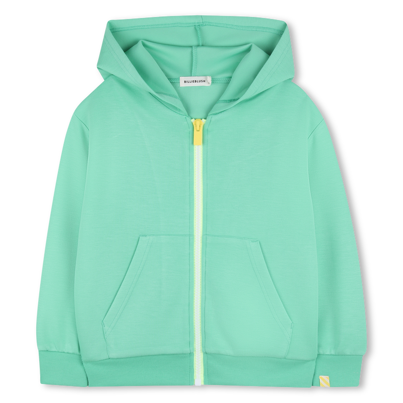 Sweat zippé à capuche verte garçon Billieblush E26