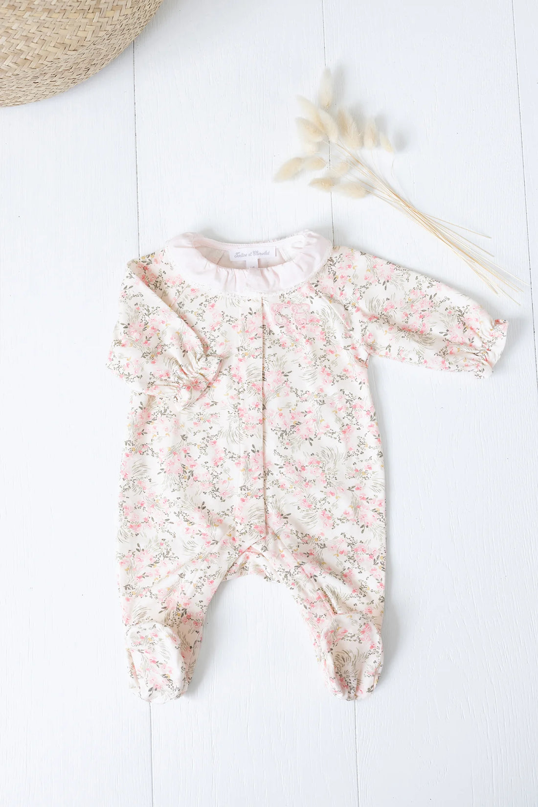 Pyjama rose pâle jardin hivernal babygirl Tartine et Chocolat