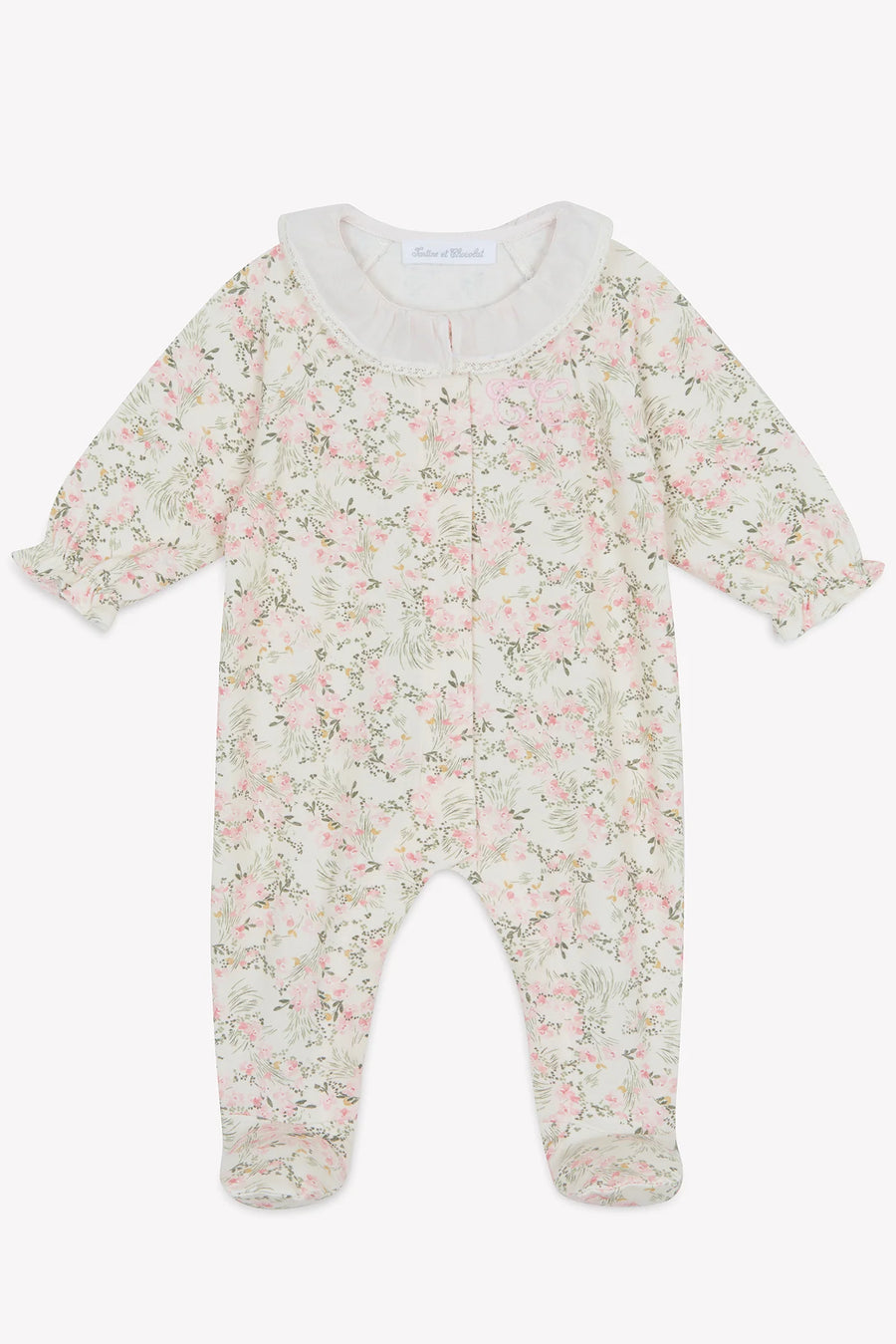 Pyjama rose pâle jardin hivernal babygirl Tartine et Chocolat