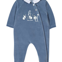 Pyjama velours bleu Abécédaire babyboy Tartine et Chocolat