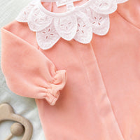 Pyjama bois de rose colerette fleur babygirl Tartine et Chocolat