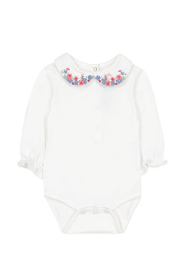 Body blanc col fleuri babygirl Tartine et Chocolat