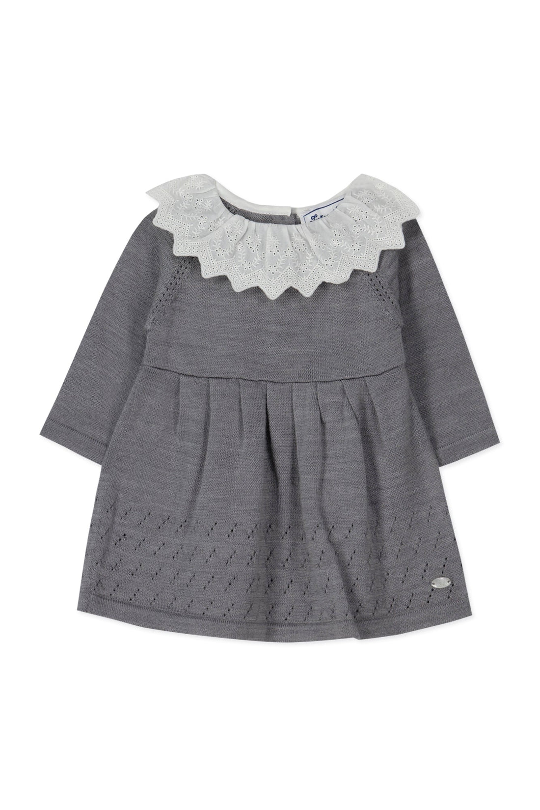 Robe col volanté gris chiné babygirl Tartine et Chocolat 