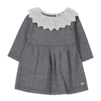 Robe col volanté gris chiné babygirl Tartine et Chocolat 