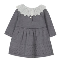 Robe col volanté gris chiné babygirl Tartine et Chocolat 