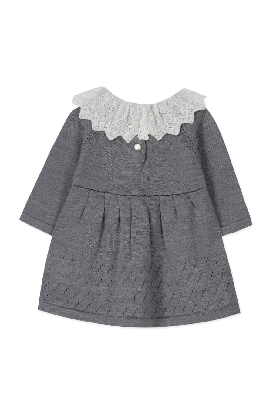 Robe col volanté gris chiné babygirl Tartine et Chocolat 