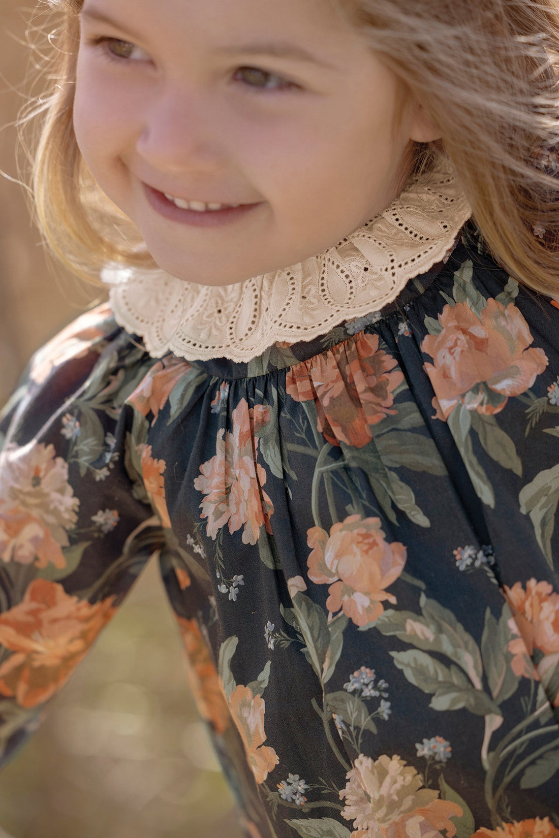 Robe marine tissu Liberty babygirl Tartine et Chocolat 