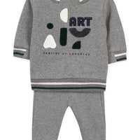 Ensemble jogging gris chiné babyboy Tartine et Chocolat 