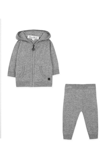 Ensemble jogging en laine gris clair babyboy Tartine et Chocolat 