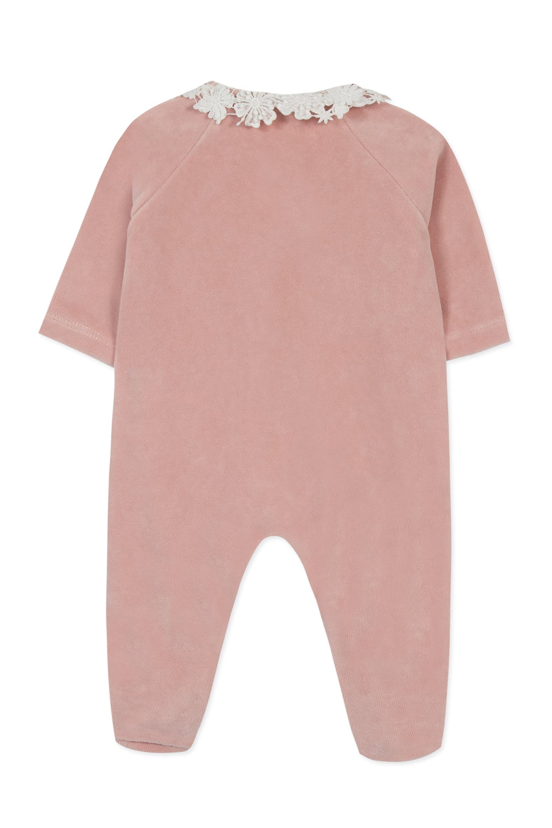 Pyjama en velours rose dentelle babygirl Tartine et Chocolat H24