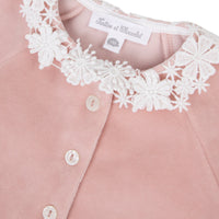 Pyjama en velours rose dentelle babygirl Tartine et Chocolat H24