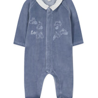 Pyjama en velours bleu orage babyboy Tartine et Chocolat H24