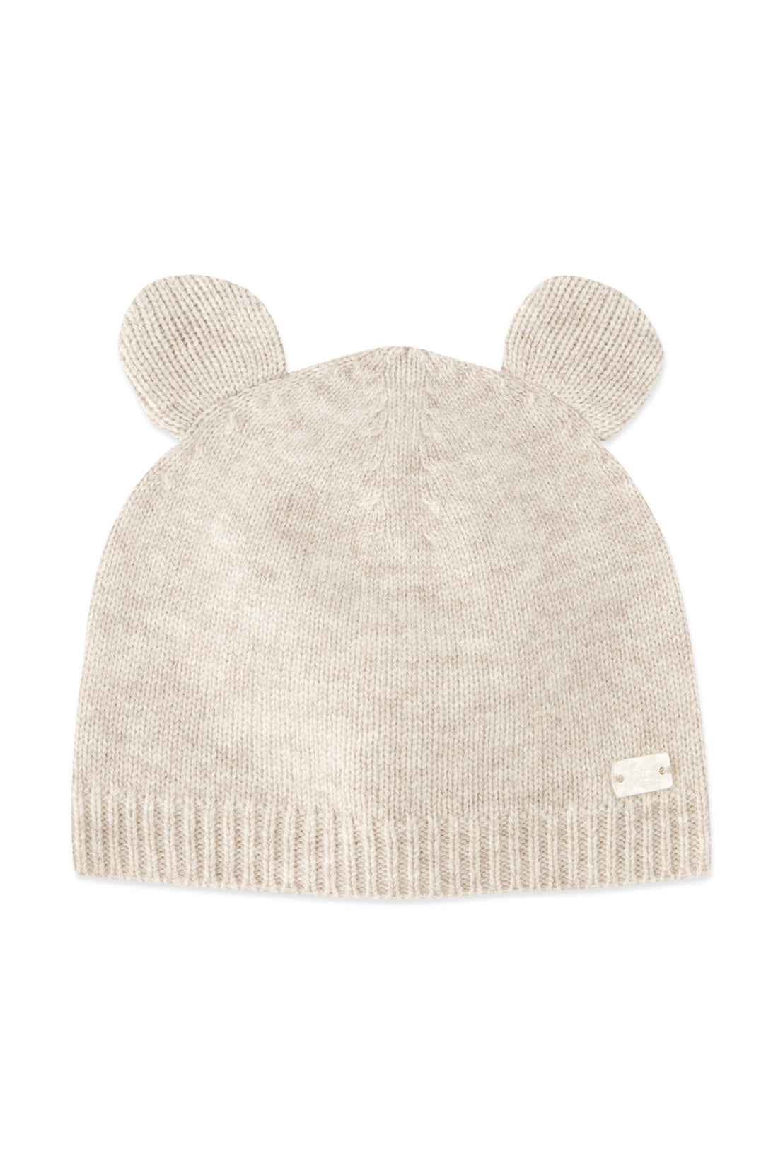 Bonnet lapin en laine cachemire beige chiné unisexe Tartine et Chocolat