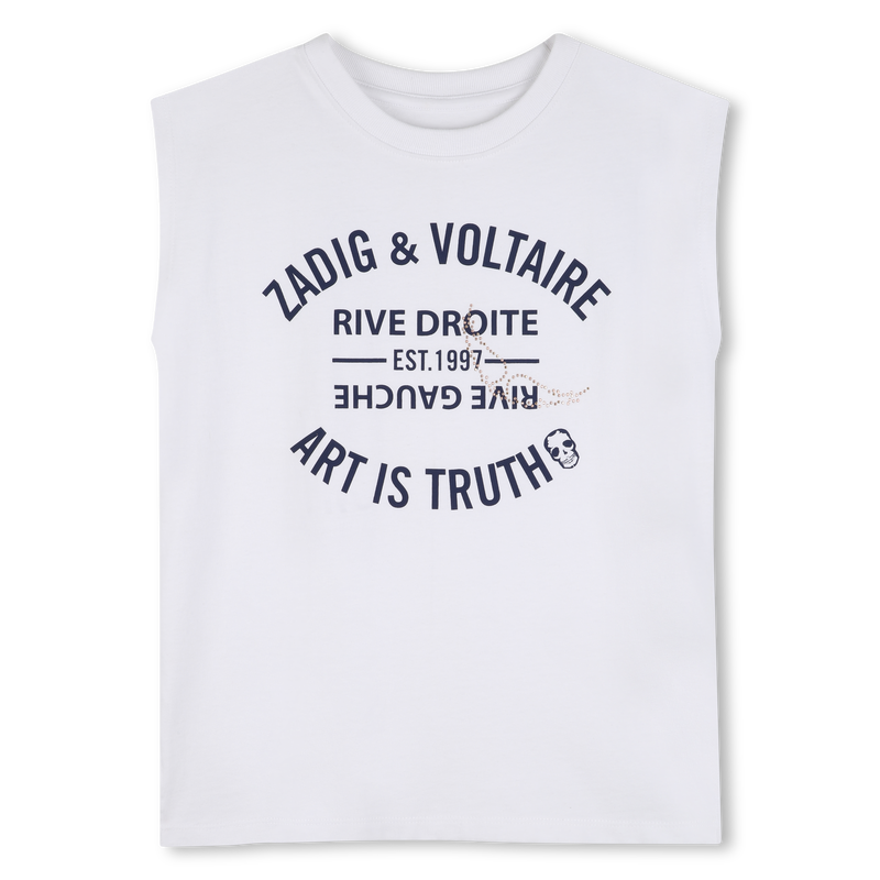 Tee-Shirt débardeur blanc fille Zadig & Voltaire E26