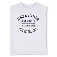 Tee-Shirt débardeur blanc fille Zadig & Voltaire E26